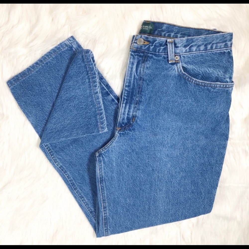 Lauren Ralph Lauren Straight High Rise Mom Jeans